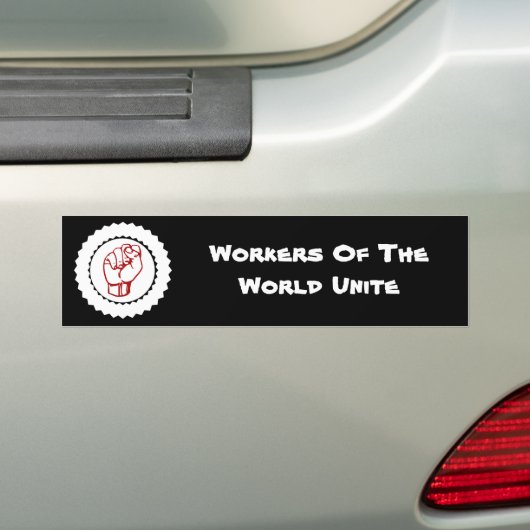 Arbeiders van de Wereldeenheid Bumpersticker (Op auto)