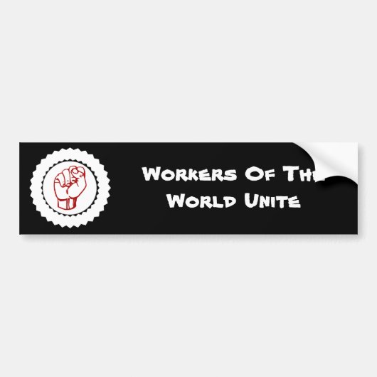 Arbeiders van de Wereldeenheid Bumpersticker (Voorkant)