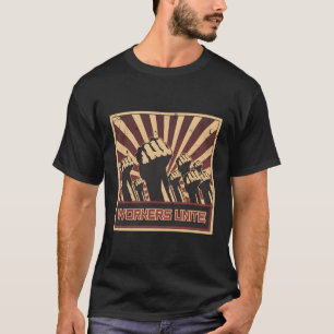 Arbeiders verenigen communistisch socialistisch ar t-shirt