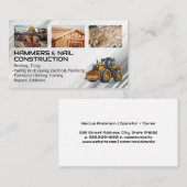 arbeiders | zware machines | aannemer visitekaartje (Voorkant / Achterkant)