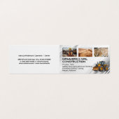 arbeiders | zware machines | aannemer visitekaartje (Buitenkant ongevouwen)