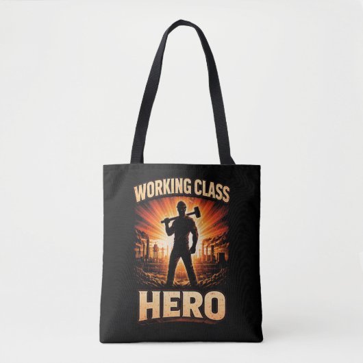 Arbeidersheld Tote Bag (Voorkant)