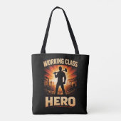 Arbeidersheld Tote Bag (Achterkant)