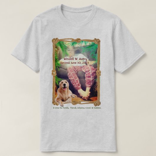 Arbeidsaankondiging/ Pensioenplezier T-shirt (Design voorkant)