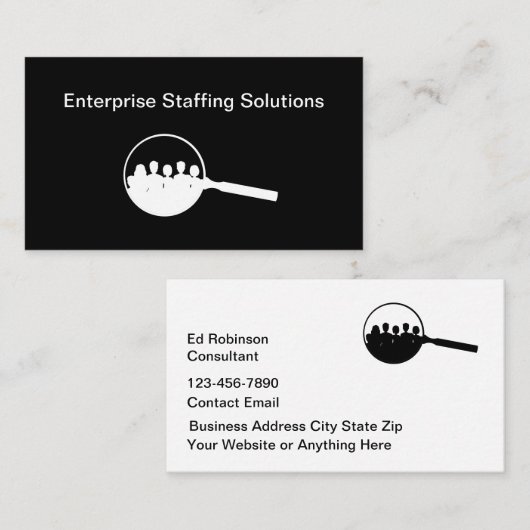 Arbeidsbemiddeling Bedrijfspersoneel Visitekaartje (Voorkant / Achterkant)