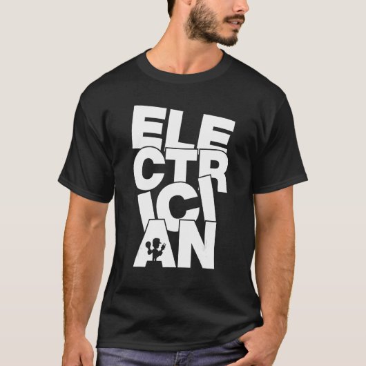 Arbeidsbemiddeling — elektricien t-shirt (Voorkant)