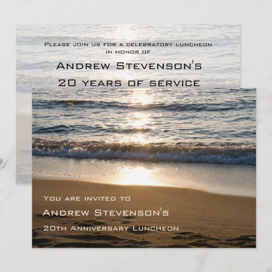 Arbeidsbemiddeling Jubileum Luncheon Uitnodigingen (Voorkant / Achterkant)