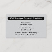 arbeidsbemiddelingsspecialist visitekaartje (Voorkant)