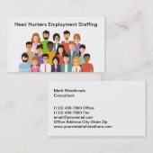 Arbeidsbureau Personeelsdienst Visitekaartje (Voorkant / Achterkant)