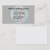 Arbeidsbureau voor medisch personeel visitekaartje (Voorkant / Achterkant)