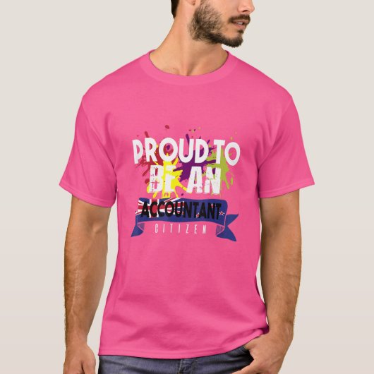 Arbeidscontractant van vaste accountant Burgerdien T-shirt (Voorkant)