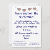 Arbeidsdag B.B.Q./Patriottisch Pet vol vuurwerk Kaart (Achterkant)