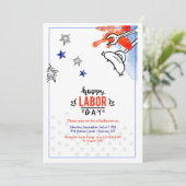 Arbeidsdag BBQ 2 Uitnodiging (Staand voorkant)