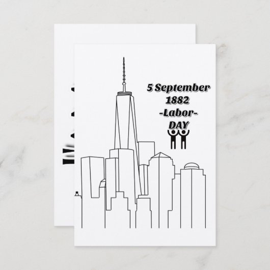 arbeidsdag bedankkaart (Voorkant / Achterkant)