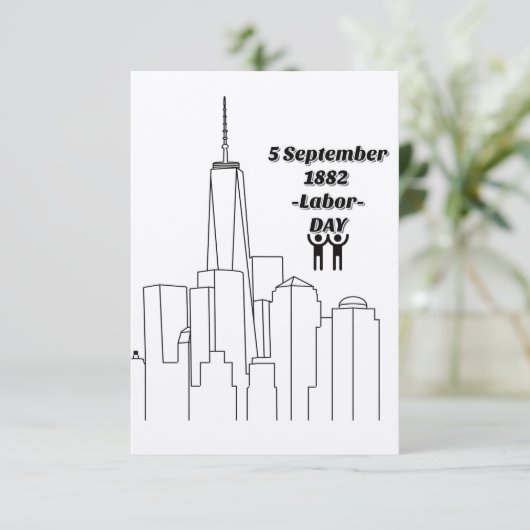 arbeidsdag bedankkaart (Staand voorkant)