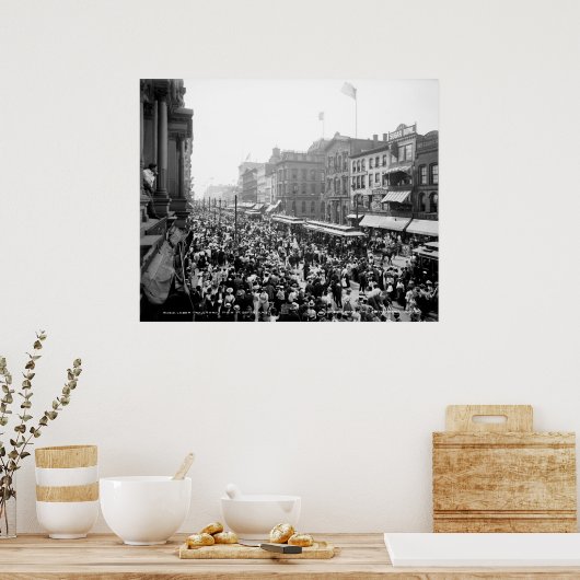 Arbeidsdag, buffel: 1900 poster (Keuken)