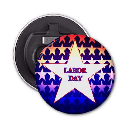 Arbeidsdag Button Flesopener (Voorkant)