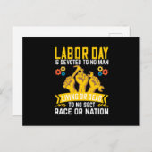 Arbeidsdag: geen Man in leven Briefkaart (Voorkant / Achterkant)