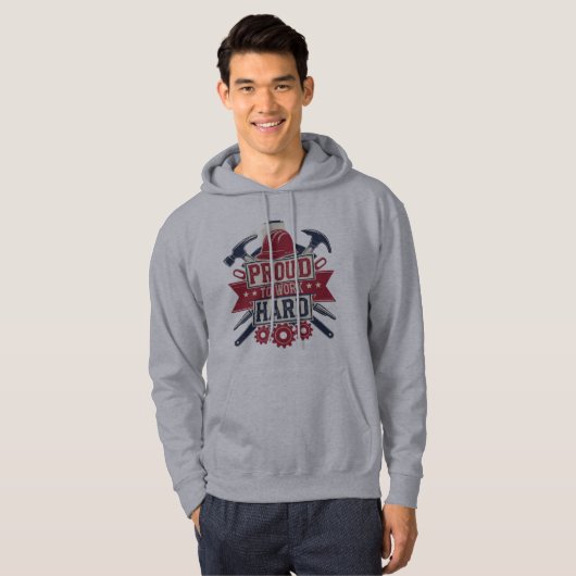 Arbeidsdag Hoodie (Voorkant volledig)