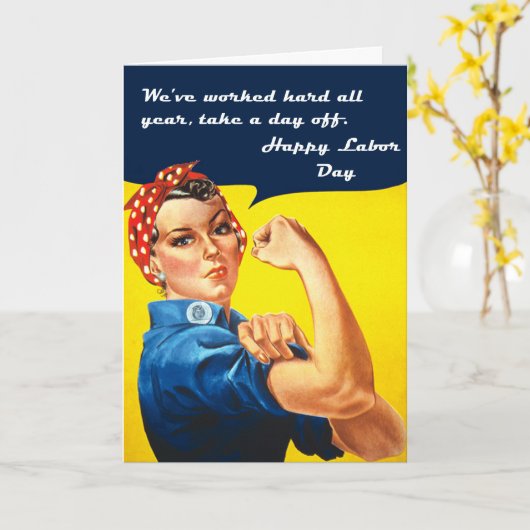 Arbeidsdag Kaart (Gele Bloem)