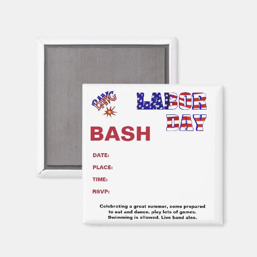 Arbeidsdag - magneet (Voorkant / Achterkant)