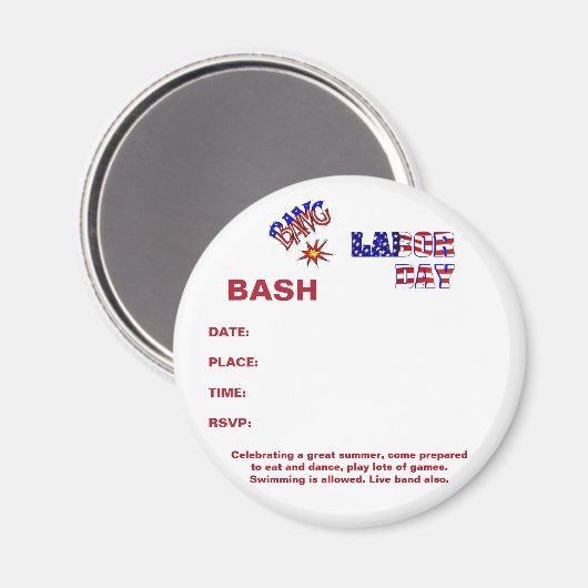 Arbeidsdag - magneet (Voorkant / Achterkant)