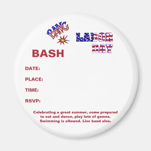 Arbeidsdag - magneet (Voorkant)