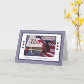 Arbeidsdag met vlag en bijbel, religie kaart (Gele Bloem)