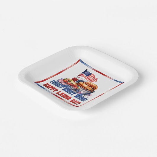 Arbeidsdag Papieren Bordje (Gebogen)