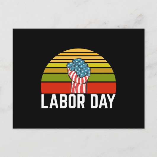 Arbeidsdag Retro Briefkaart (Voorkant)