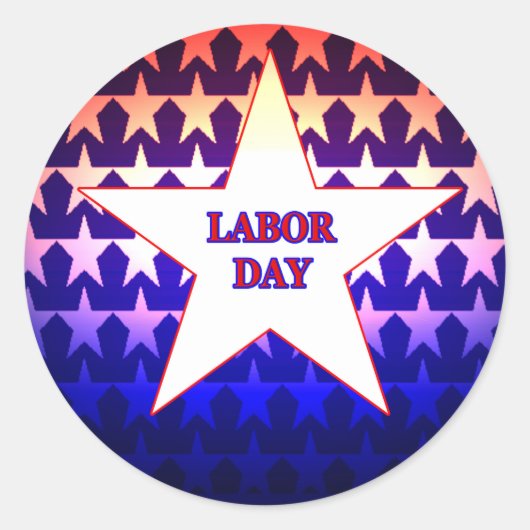 Arbeidsdag Ronde Sticker (Voorkant)