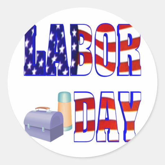 Arbeidsdag Ronde Sticker (Voorkant)
