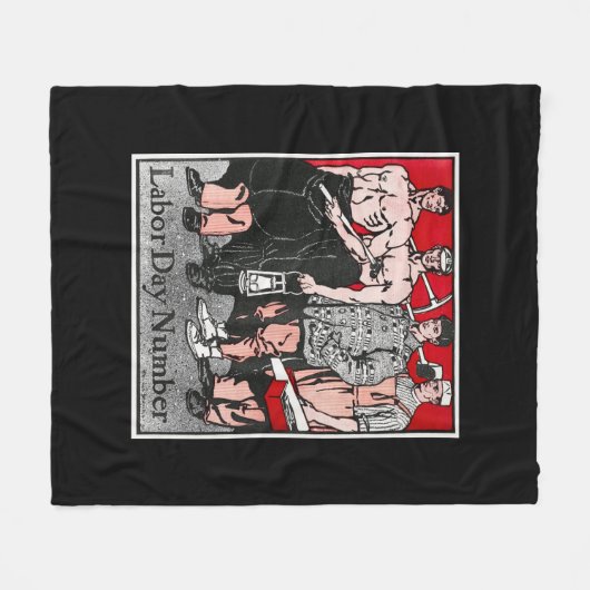 Arbeidsdagnummer van Edward Penfield Notitieboek Fleece Deken (Voorkant (Horizontaal))