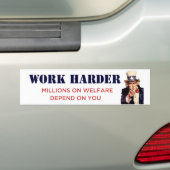 ARBEIDSHARDER BUMPERSTICKER (Op auto)
