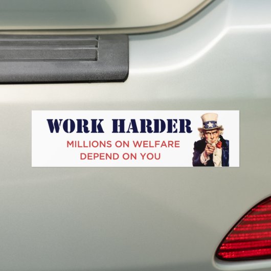 ARBEIDSHARDER BUMPERSTICKER (Op auto)