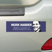 ARBEIDSHARDER - Miljoenen mensen die van de welvaa Bumpersticker (Op auto)