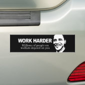 ARBEIDSHARDER - Miljoenen mensen die van de welvaa Bumpersticker (Op auto)