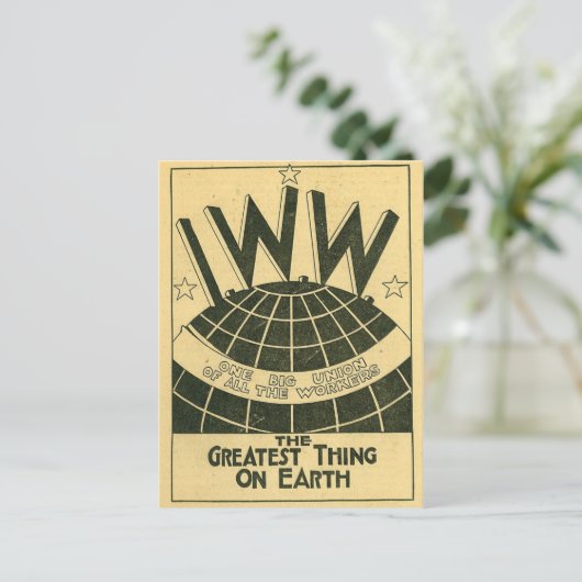 Arbeidskrachten in de Briefkaart van de wereld (Staand voorkant)