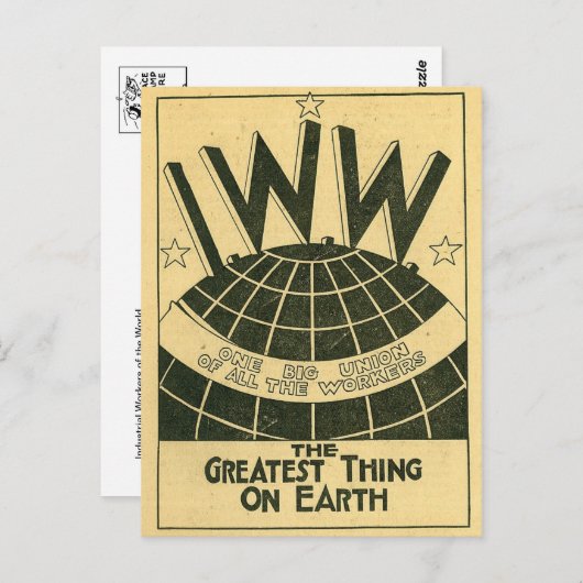 Arbeidskrachten in de Briefkaart van de wereld (Voorkant / Achterkant)