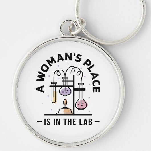 Arbeidskrachten in de chemie sleutelhanger (Voorkant)