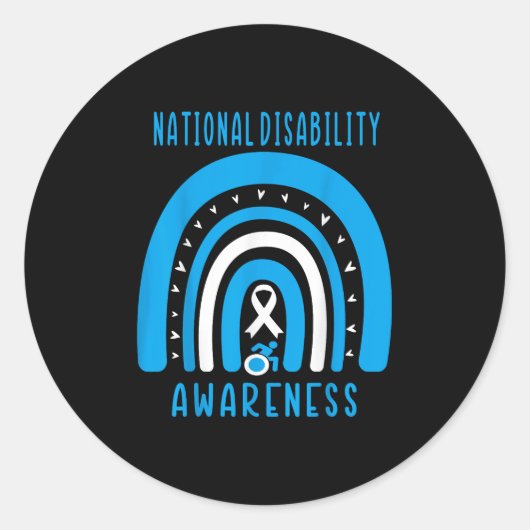Arbeidsongeschiktheidsmaand Invaliditeit P Ronde Sticker (Voorkant)