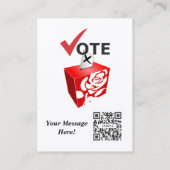 Arbeidsorganisatie visitekaartje (Achterkant)