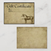 Arbeidspaard - Prim Cards voor cadeaubonnen Kortingskaartje (Voorkant / Achterkant)