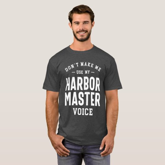 Arbeidsplaats van de havenhoofdberoepsbezigheid t-shirt (Voorkant volledig)