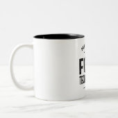 Arbeidsplaats van de levensmiddelentechnoloog tweekleurige koffiemok (Links)