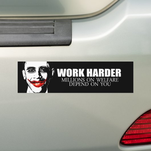ARBEIDSSCHERM OMDAT MILJOENEN OP WELZIJN AFHANKELI BUMPERSTICKER (Op auto)