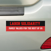 Arbeidssolidariteit | Bumpersticker gezinswaarden (Op auto)