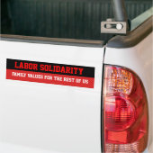 Arbeidssolidariteit | Bumpersticker gezinswaarden (Op Truck)