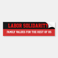 Arbeidssolidariteit | Bumpersticker gezinswaarden