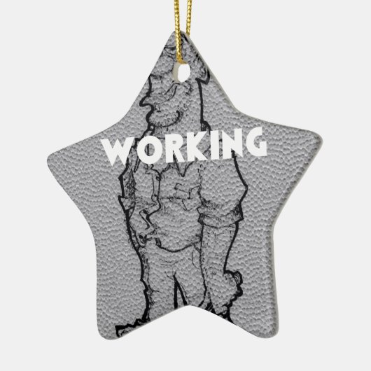 arbeidstijd keramisch ornament (Links)